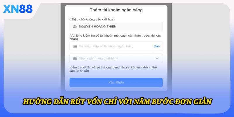 Hướng dẫn rút vốn chỉ với năm bước đơn giản